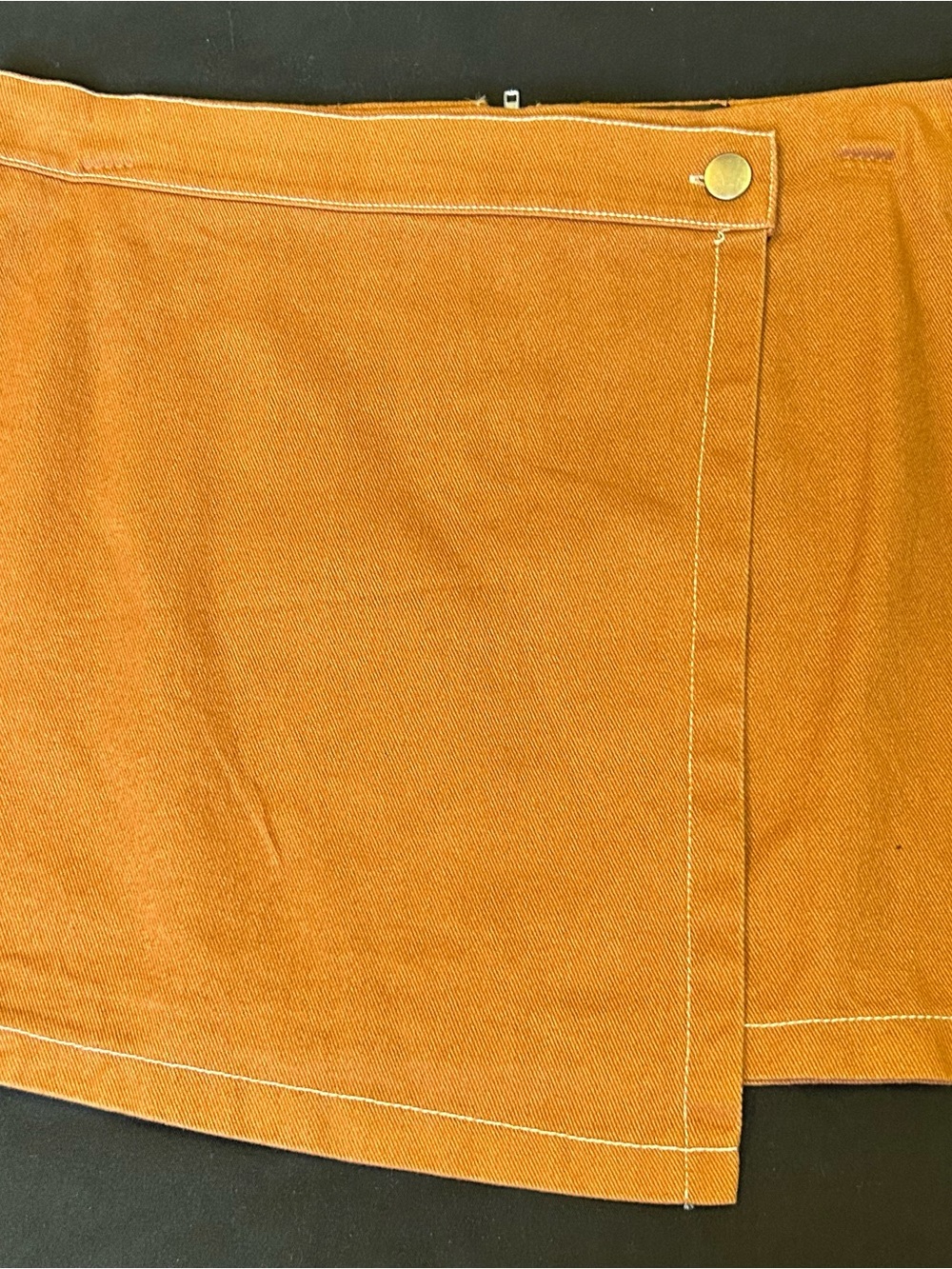 BNWT Juniors Originality Brown Mini Skirt, Size M, Denim Like Material